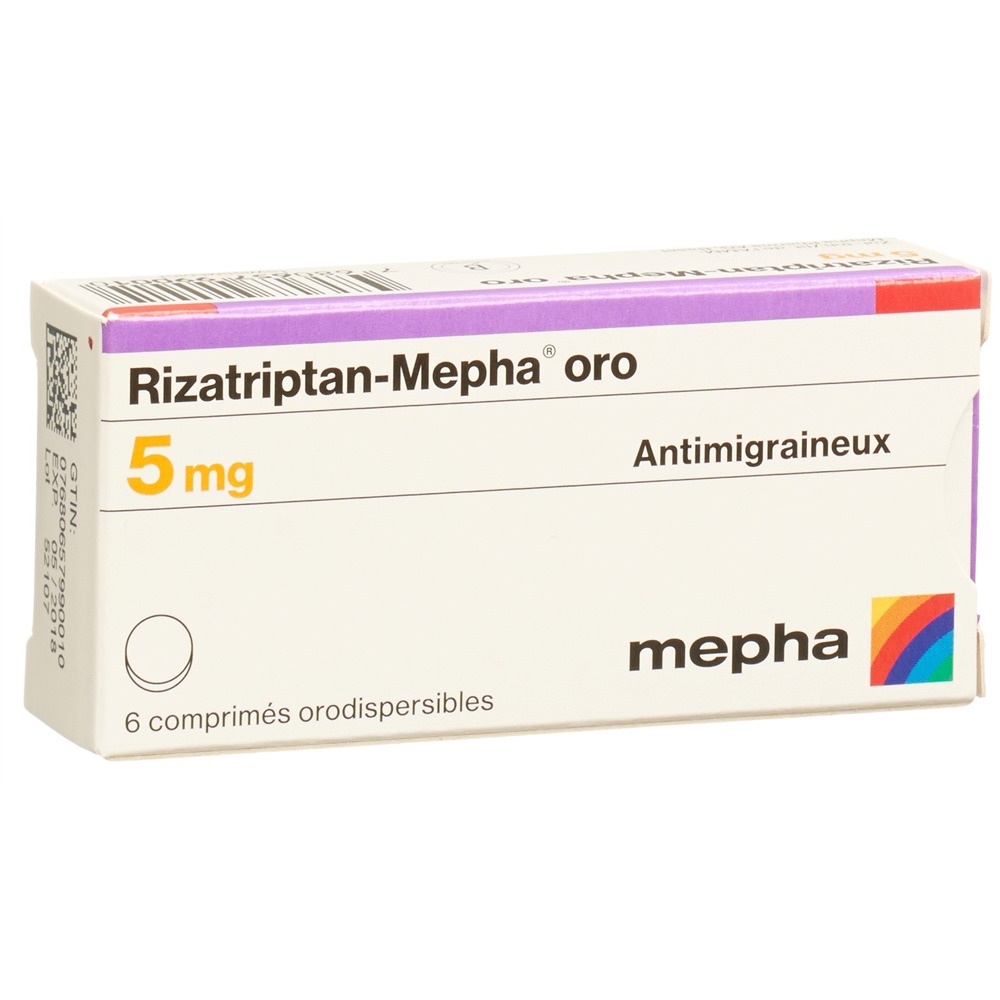 RIZATRIPTAN Mepha oro cpr orodisp 5 mg 6 pce