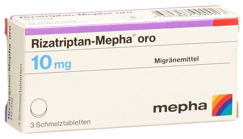 Rizatriptan-Mepha oro 10 mg, Schmelztabletten