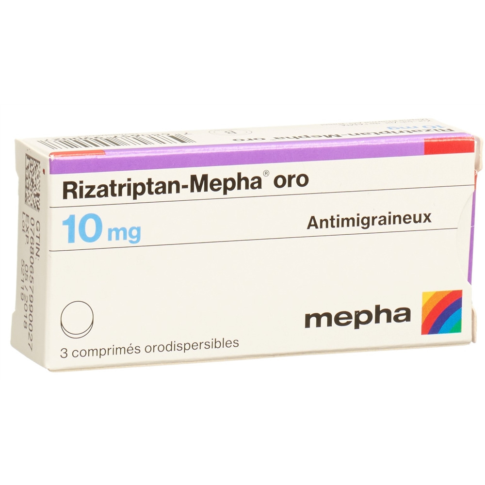 Rizatriptan-Mepha oro 10 mg, Schmelztabletten