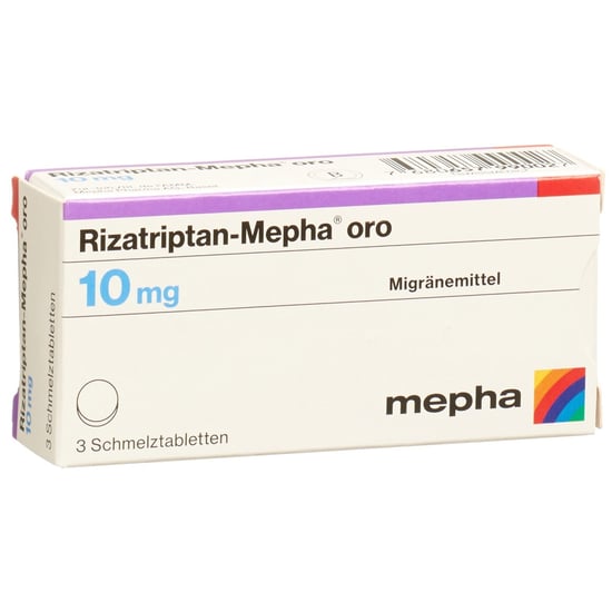 RIZATRIPTAN Mepha oro cpr orodisp 10 mg 3 pce