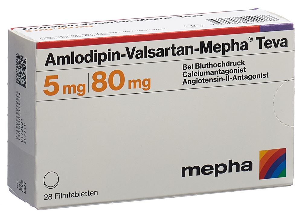 AMLODIPIN VALSARTAN Mepha Teva 5/80mg 28 pce
