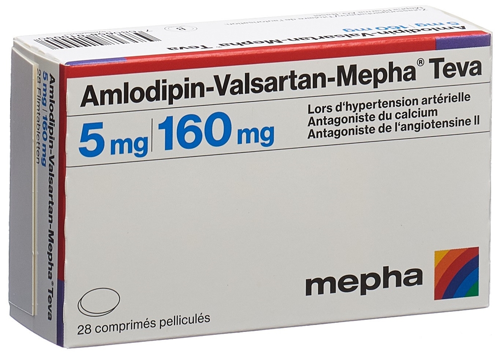 Amlodipin-Valsartan-Mepha Teva 5/160 mg, Filmtabletten