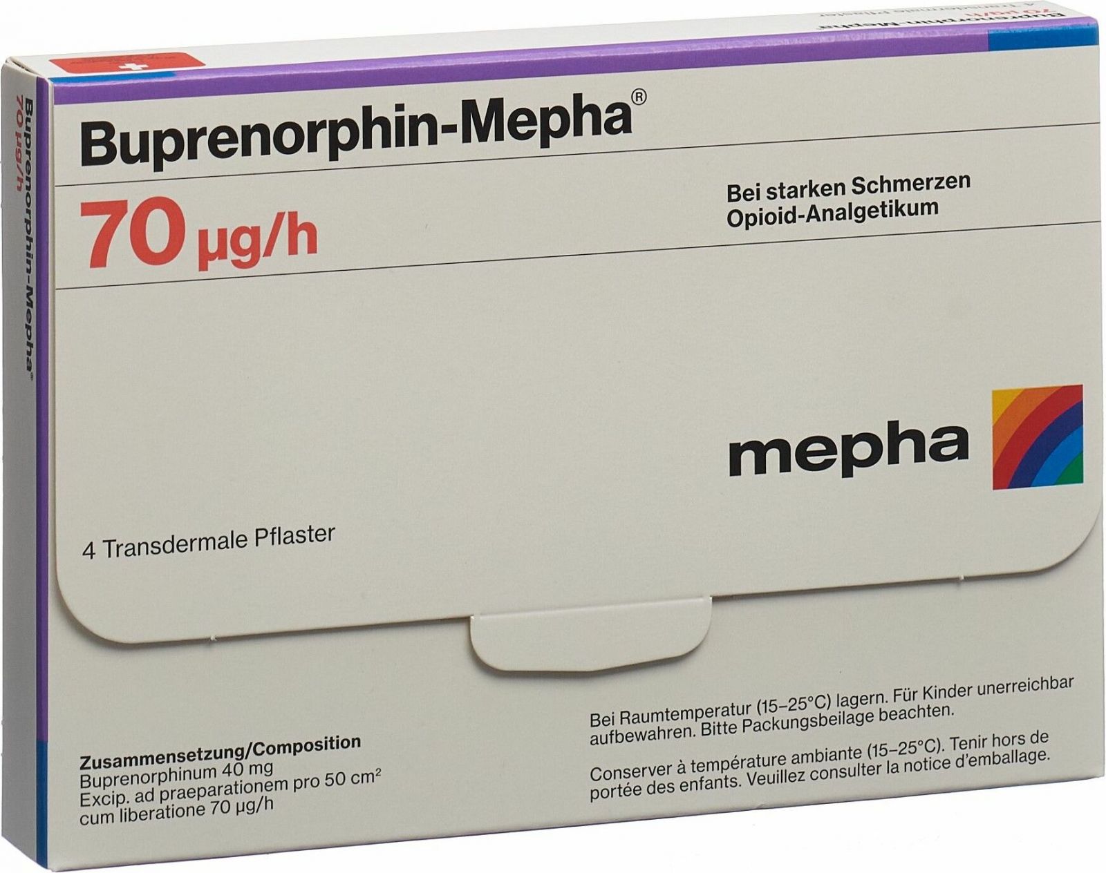 BUPRENORPHIN Mepha TTS 70 mcg/h sach 4 pce