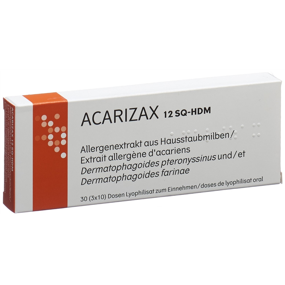 ACARIZAX Lyophilisat oral 12 SQ-HDM 30 pce