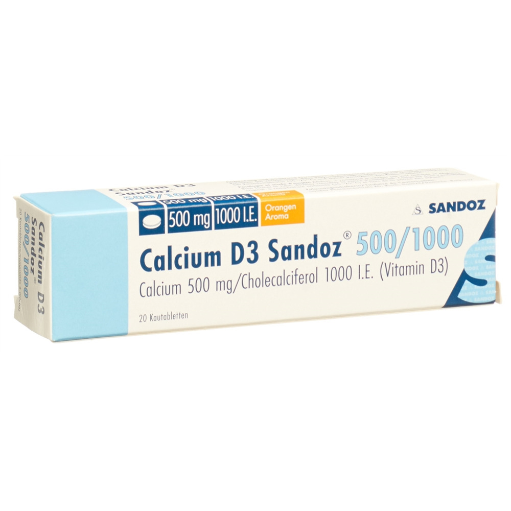 Calcium D3 Sandoz 500/1000, Kautabletten