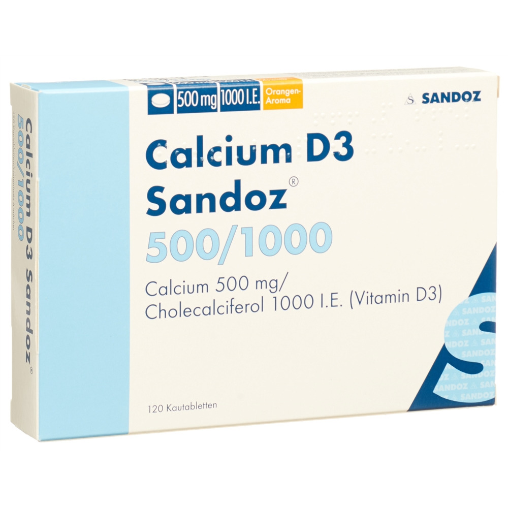 Calcium D3 Sandoz 500/1000, Kautabletten