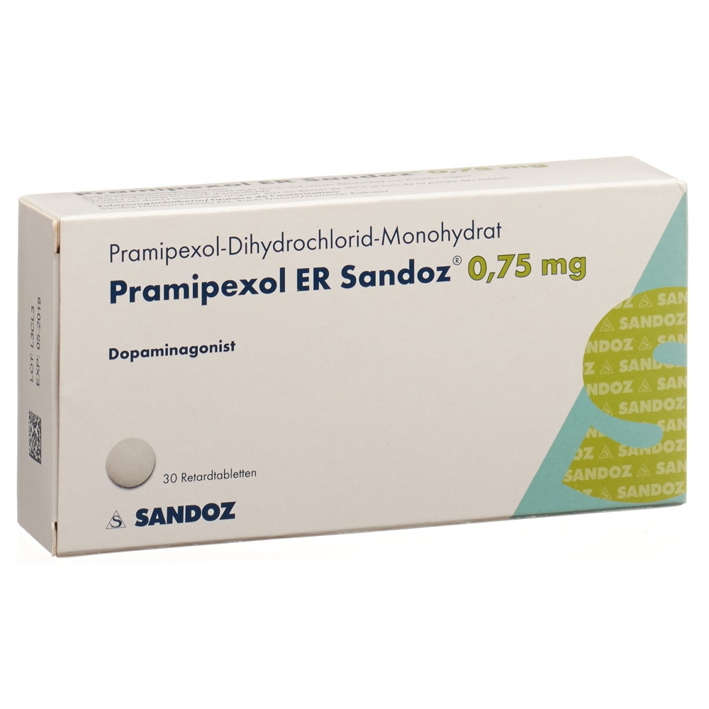 Pramipexol ER Sandoz 0.75 mg, Retardtabletten