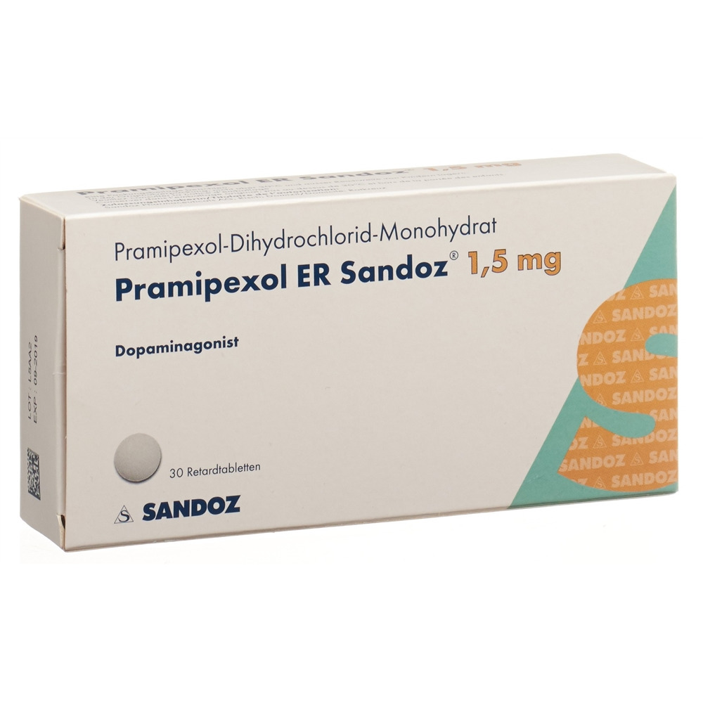 PRAMIPEXOLE ER Sandoz cpr ret 1.5 mg 30 pce