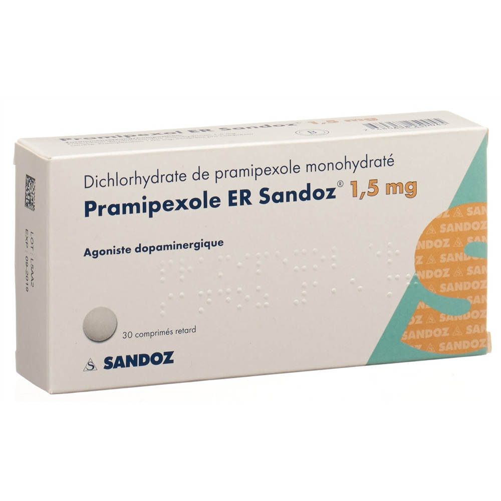 PRAMIPEXOLE ER Sandoz cpr ret 1.5 mg 30 pce