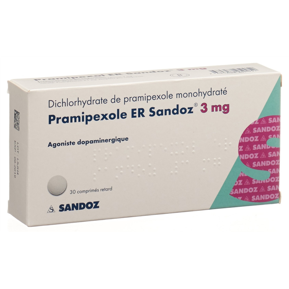 PRAMIPEXOLE ER Sandoz cpr ret 3 mg 30 pce
