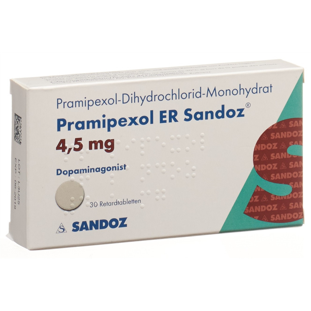 Pramipexol ER Sandoz 4.5 mg, Retardtabletten