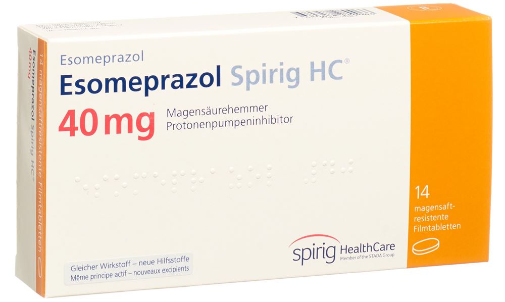 Esomeprazol Spirig HC 40 mg, magensaftresistente Tabletten