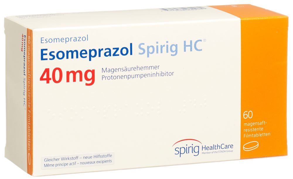 ESOMEPRAZOLE Spirig HC cpr pellic 40 mg 60 pce