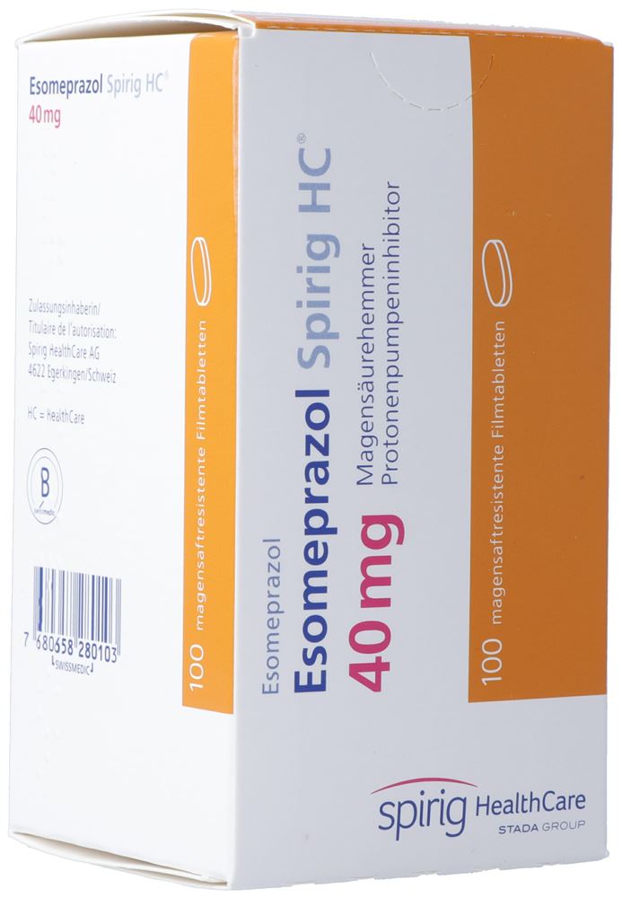 Esomeprazol Spirig HC 40 mg, magensaftresistente Tabletten
