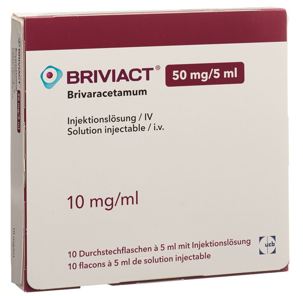 Briviact 50 mg/5 ml, solution injectable