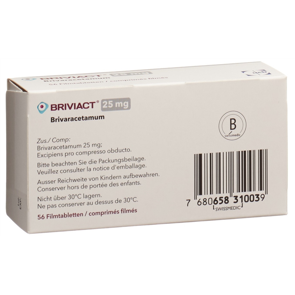 BRIVIACT cpr pell 25 mg 56 pce