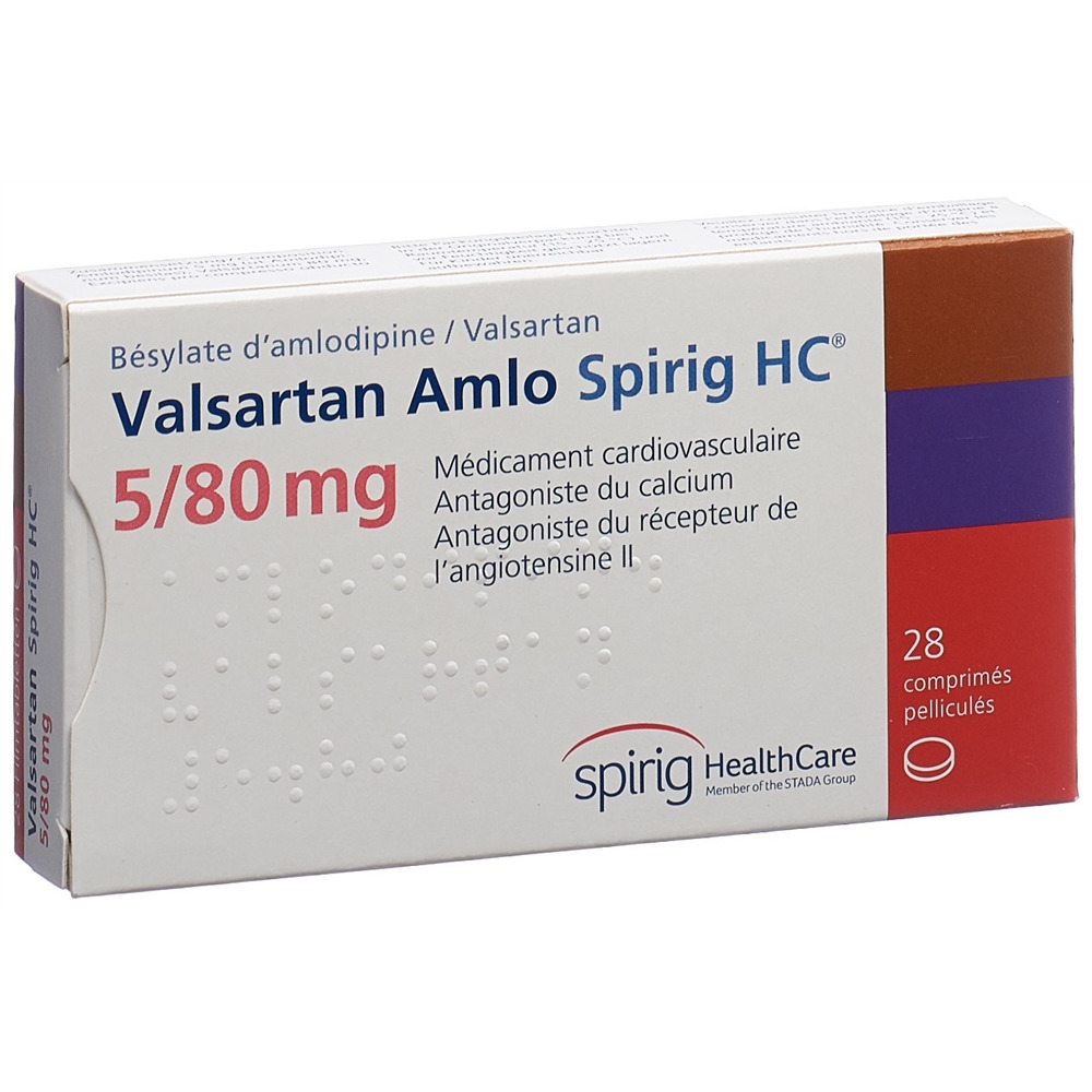 Valsartan Amlo Spirig HC 5/80mg, Filmtabletten