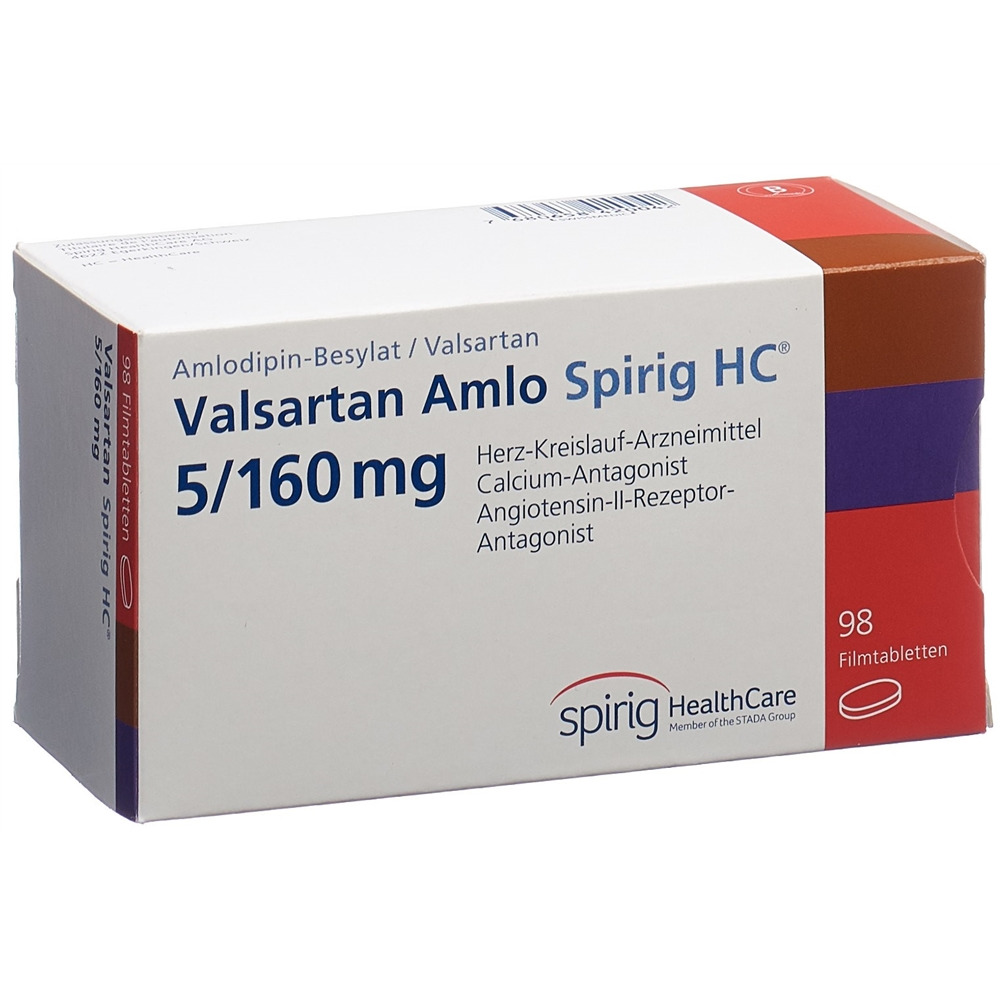 Valsartan Amlo Spirig HC 5/160mg, Filmtabletten