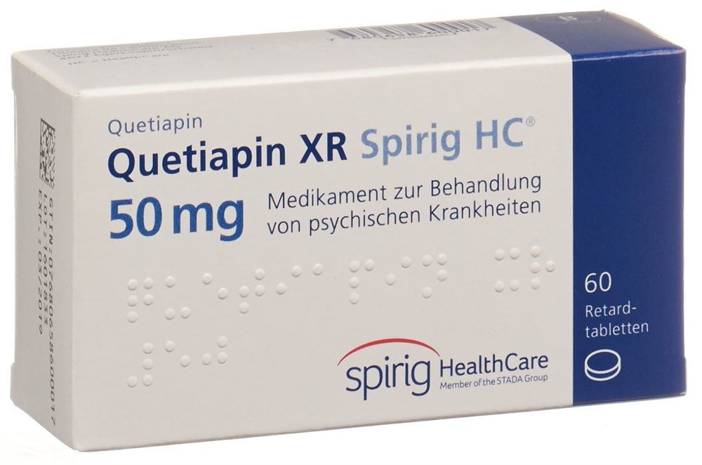 QUETIAPINE XR Spirig HC cpr ret 50 mg 60 pce