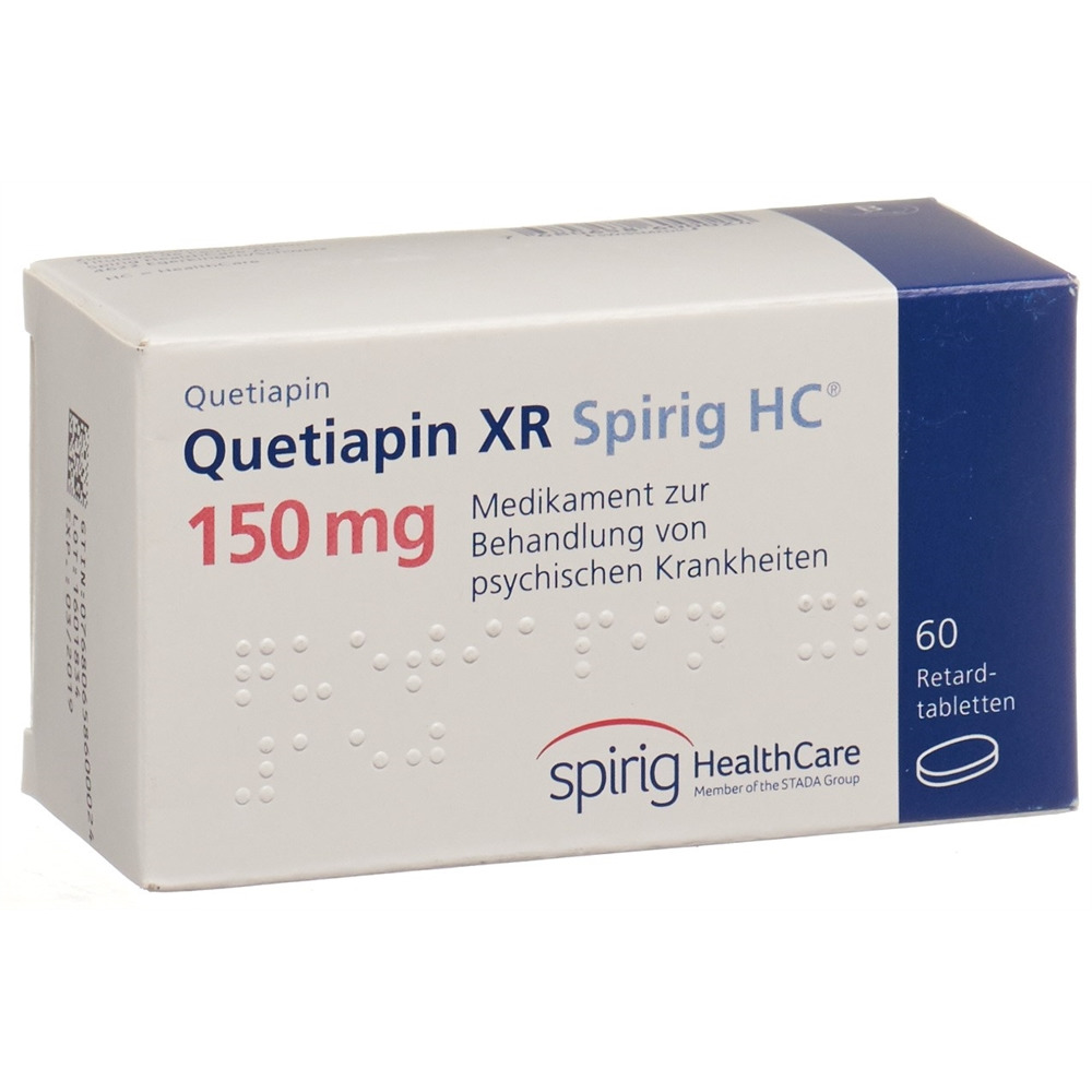 Quetiapin XR Spirig HC 150 mg, Retardtabletten