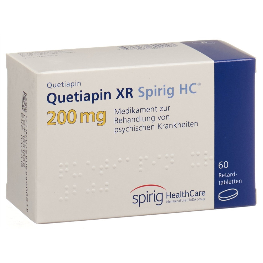 Quetiapin XR Spirig HC 200 mg, Retardtabletten
