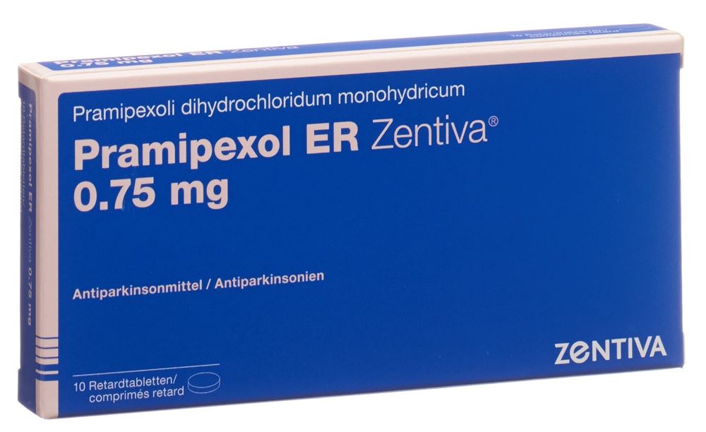 Pramipexol ER Zentiva 0.75 mg, Retardtabletten