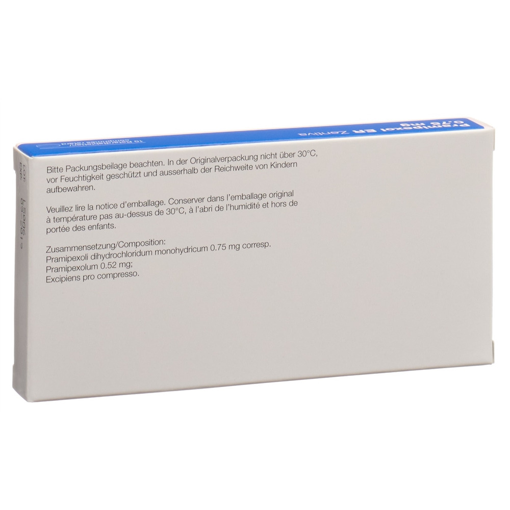 Pramipexol ER Zentiva 0.75 mg, Retardtabletten