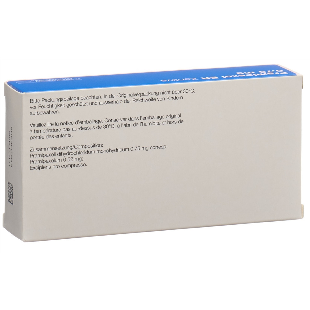 Pramipexol ER Zentiva 0.75 mg, Retardtabletten