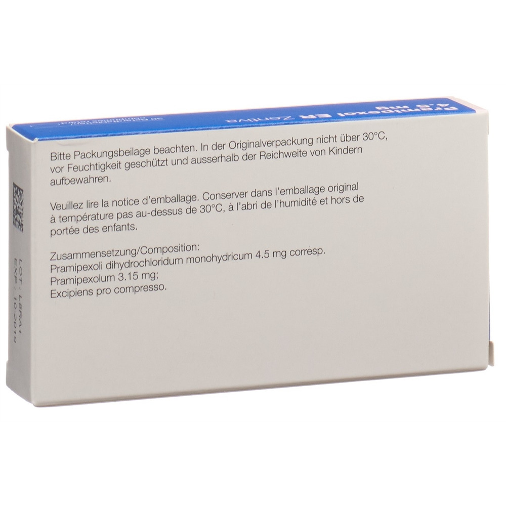 Pramipexol ER Zentiva 4.5 mg, Retardtabletten