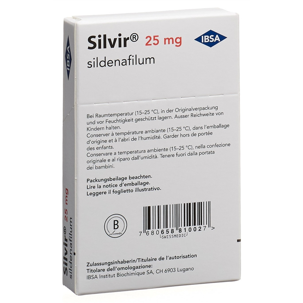 SILVIR film orodisp 25 mg 4 pce