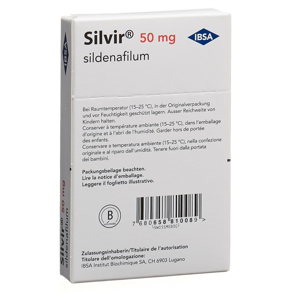 Silvir 50 mg, film orodispersibile