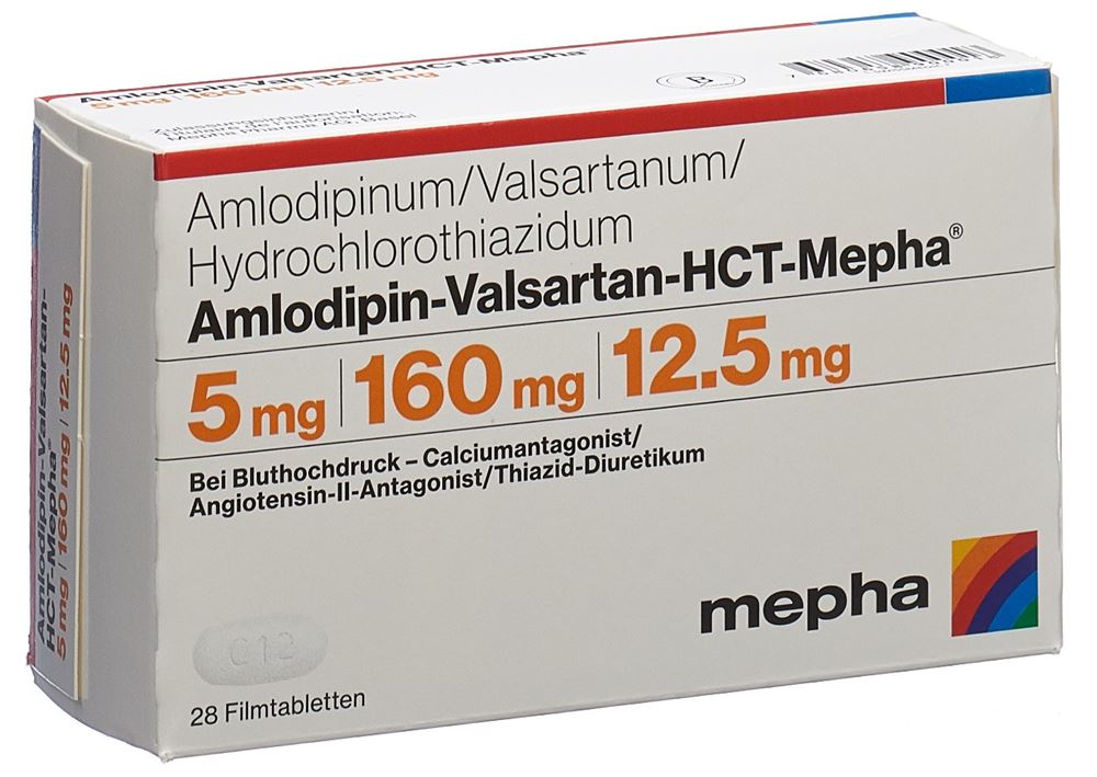 AMLODIPIN VALSARTAN HCT Mepha 5/160/12.5 28 pce