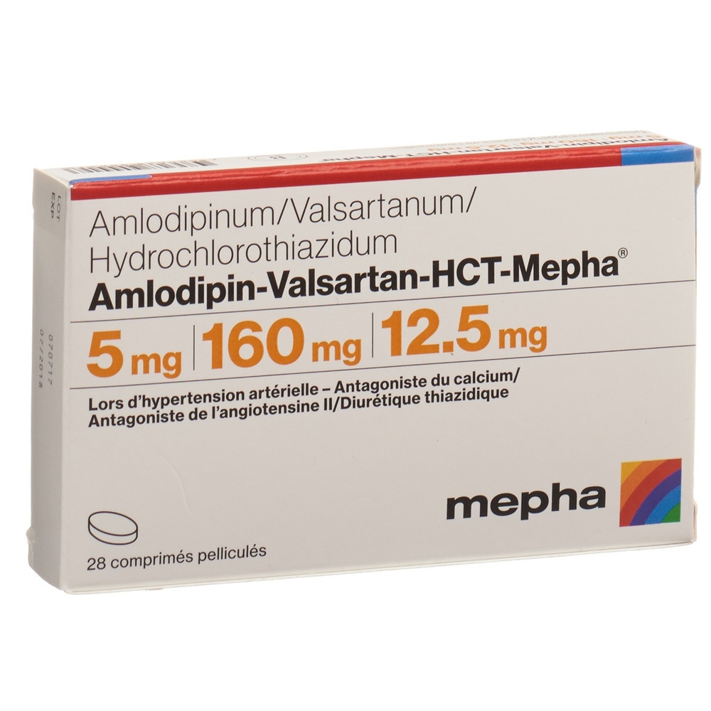 AMLODIPIN VALSARTAN HCT Mepha 5/160/12.5 28 pce