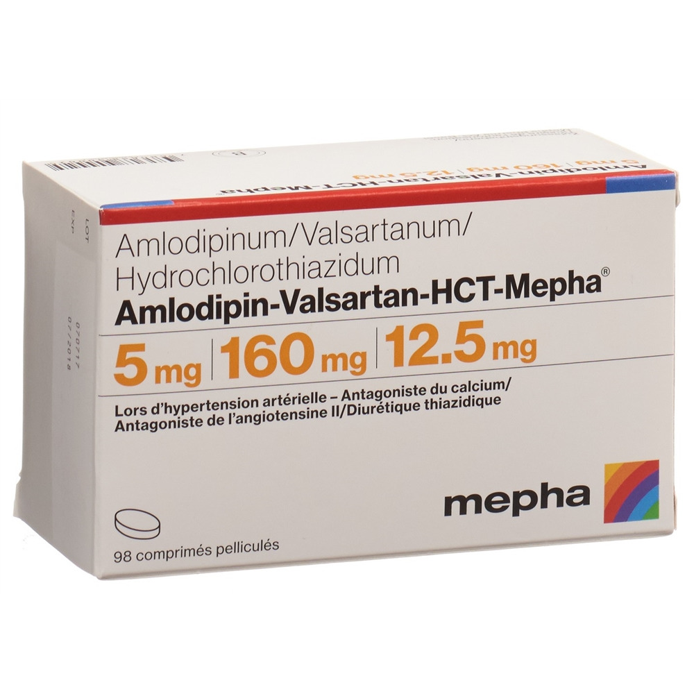 Amlodipin-Valsartan-HCT-Mepha 5mg/160mg/12.5mg, Filmtabletten
