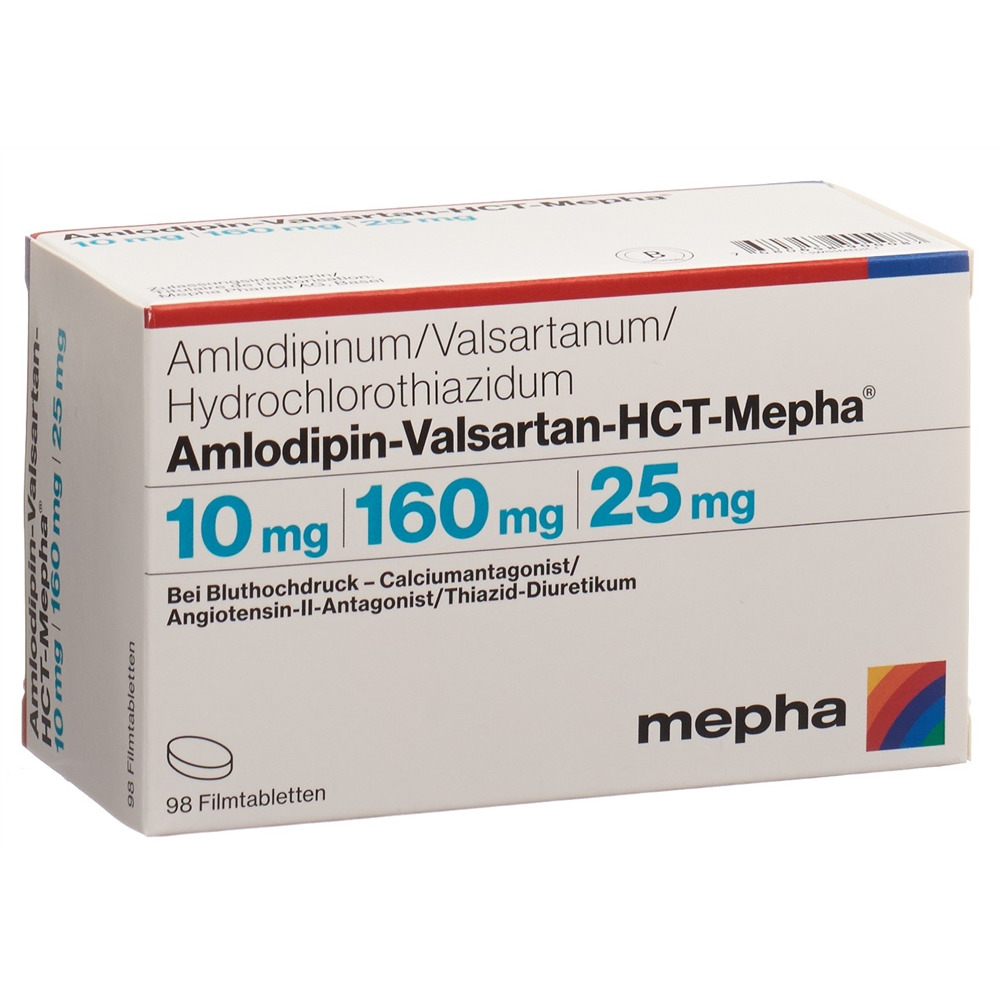 AMLODIPIN VALSARTAN HCT Mepha 5/160/12.5 98 pce