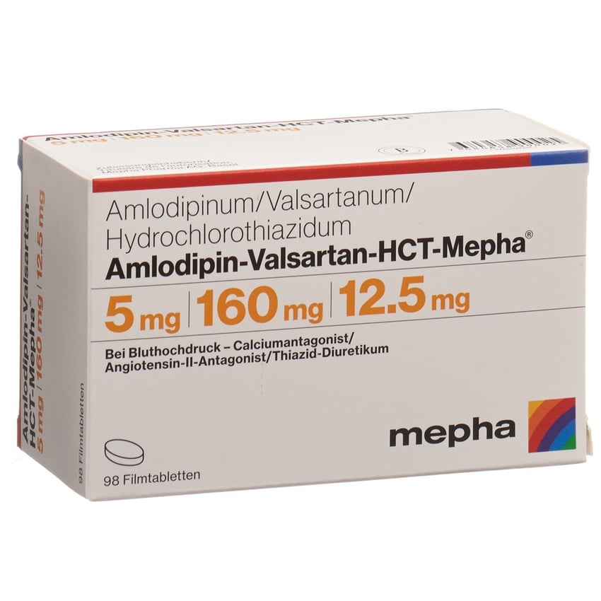 AMLODIPIN VALSARTAN HCT Mepha 5/160/25 98 pce