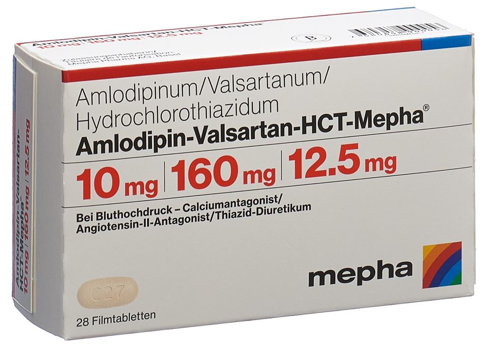 AMLODIPIN VALSARTAN HCT Mepha 10/160/12.5 28 pce