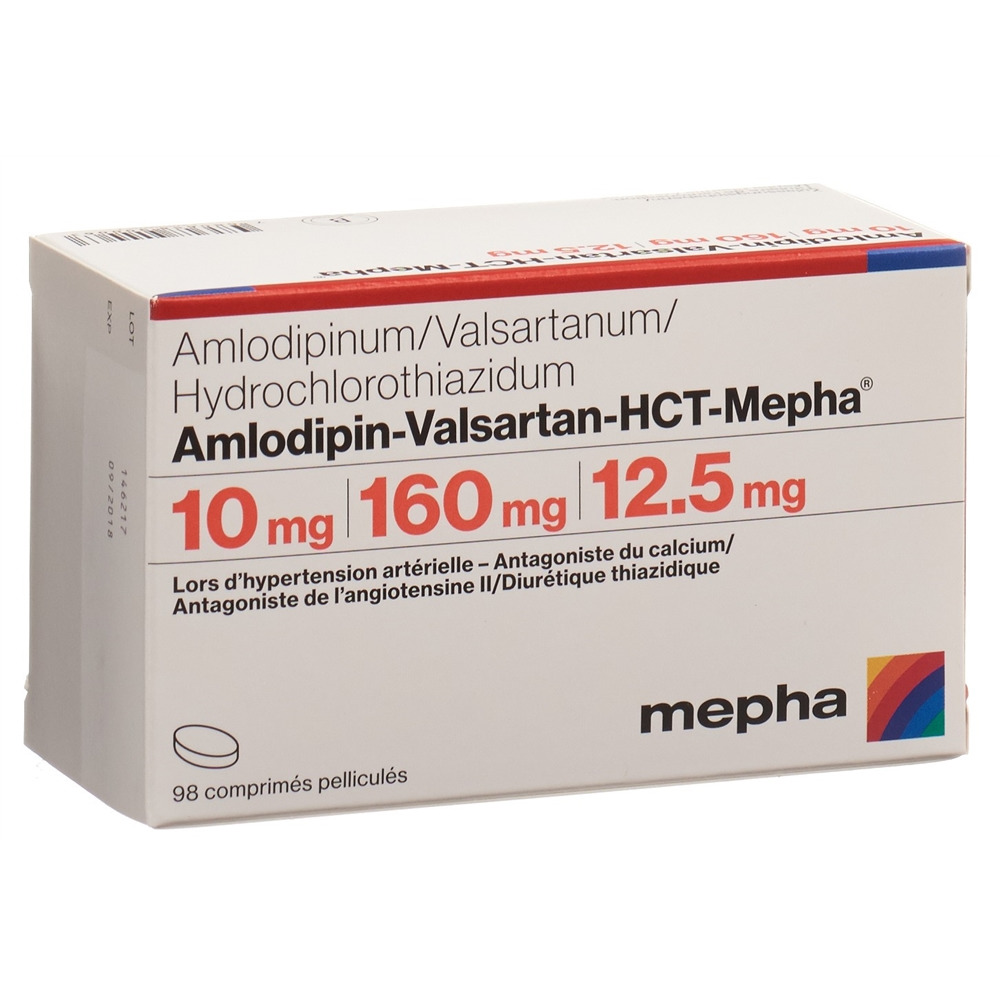 Amlodipin-Valsartan-HCT-Mepha 10mg/160mg/12.5mg, Filmtabletten