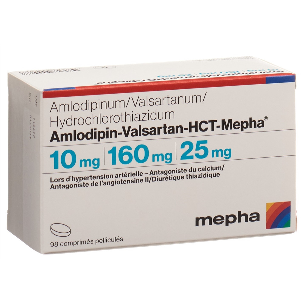 AMLODIPIN VALSARTAN HCT Mepha 10/160/25 98 pce
