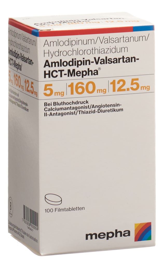 AMLODIPIN VALSARTAN HCT Mepha 5/160/12.5 100 pce