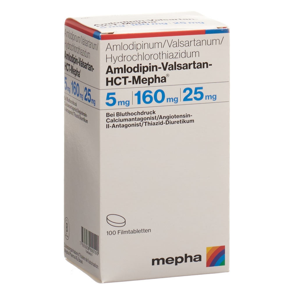 AMLODIPIN VALSARTAN HCT Mepha 5/160/12.5 100 pce