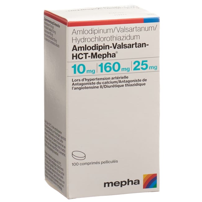 AMLODIPIN VALSARTAN HCT Mepha 10/160/12.5 100 pce