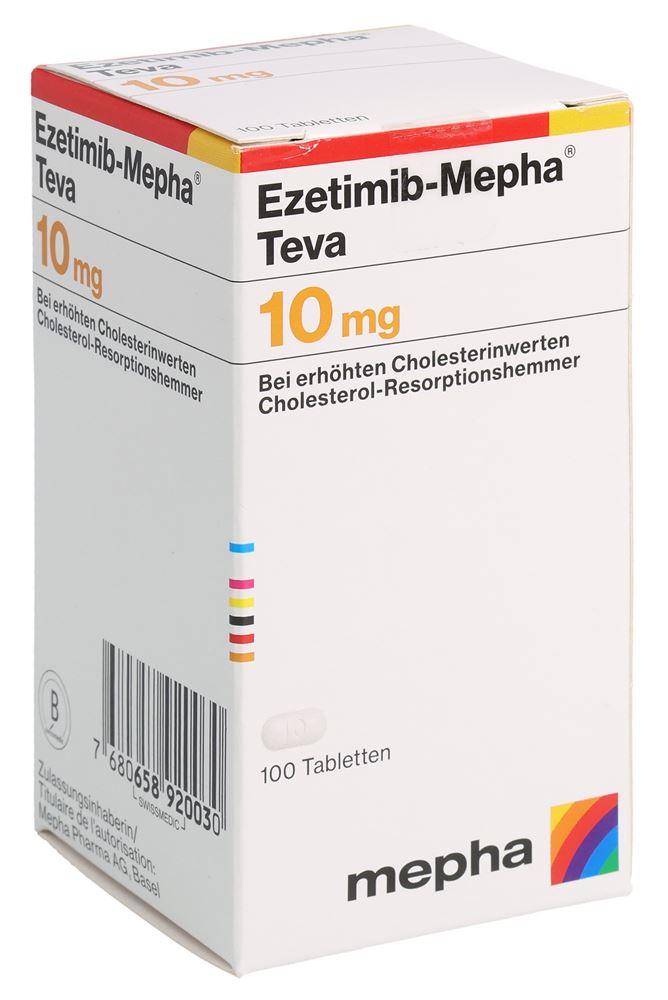 EZETIMIB Mepha Teva cpr 10 mg bte 100 pce