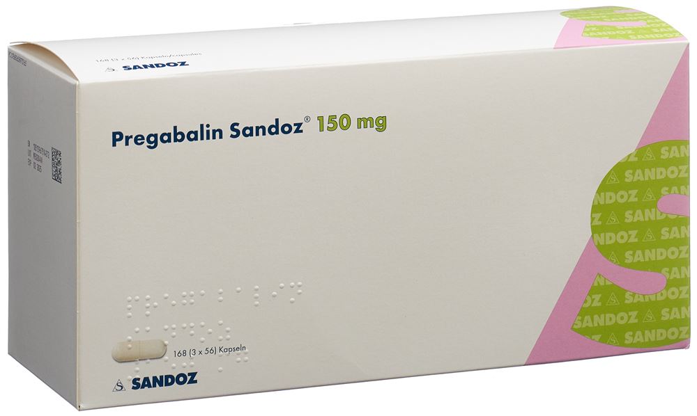 PREGABALINE Sandoz caps 150 mg 3 x 56 pce