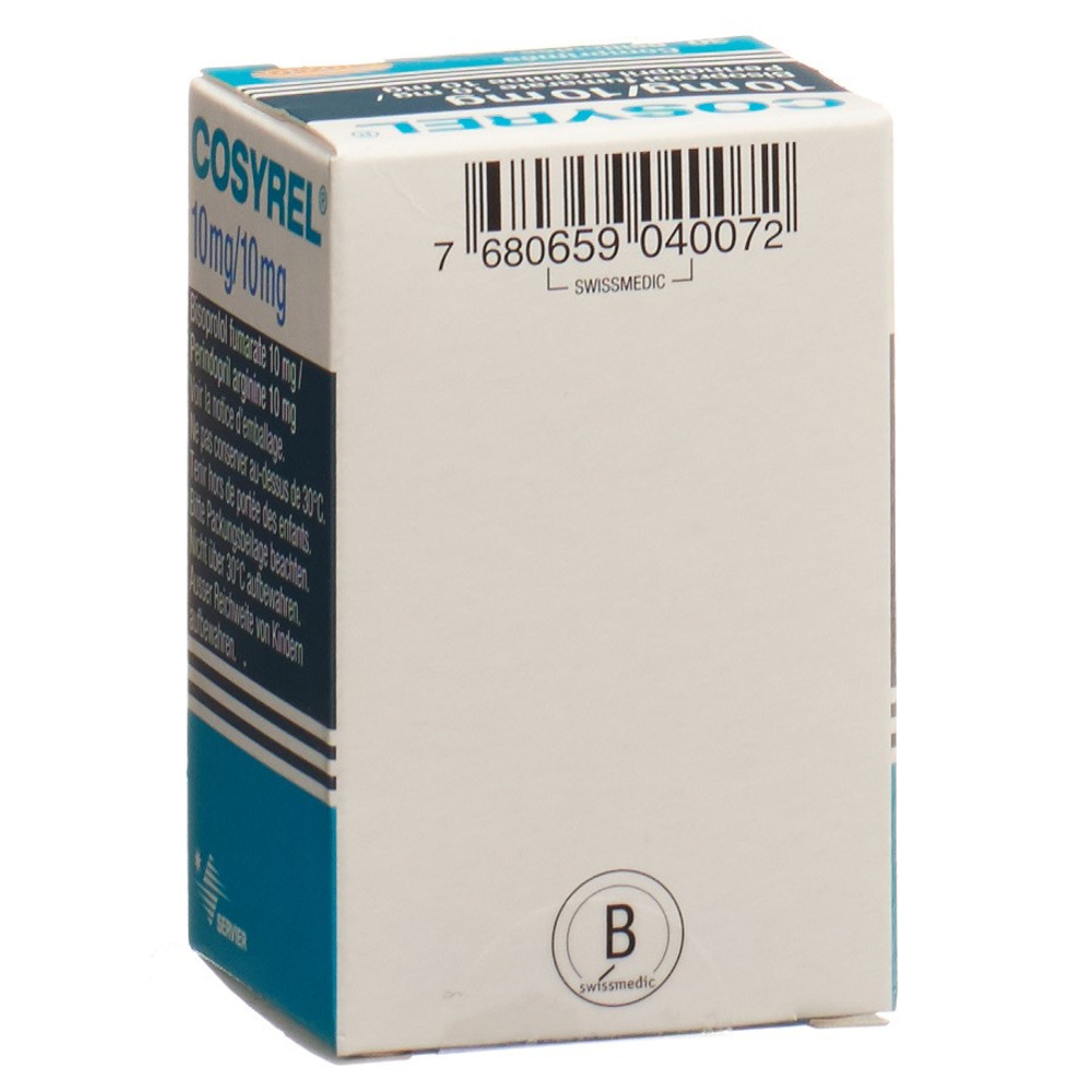 COSYREL cpr pell Biso 10mg/Pérind 10mg bte 30 pce