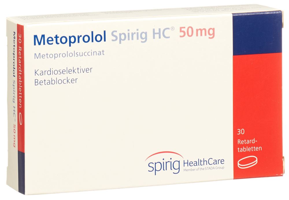 Metoprolol Spirig HC 50, Retardtabletten