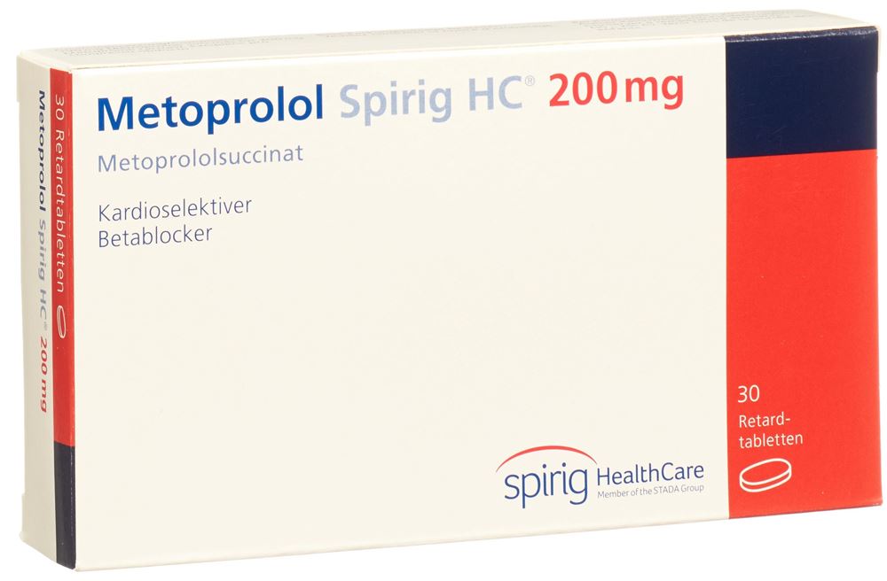 Metoprolol Spirig HC 200, Retardtabletten