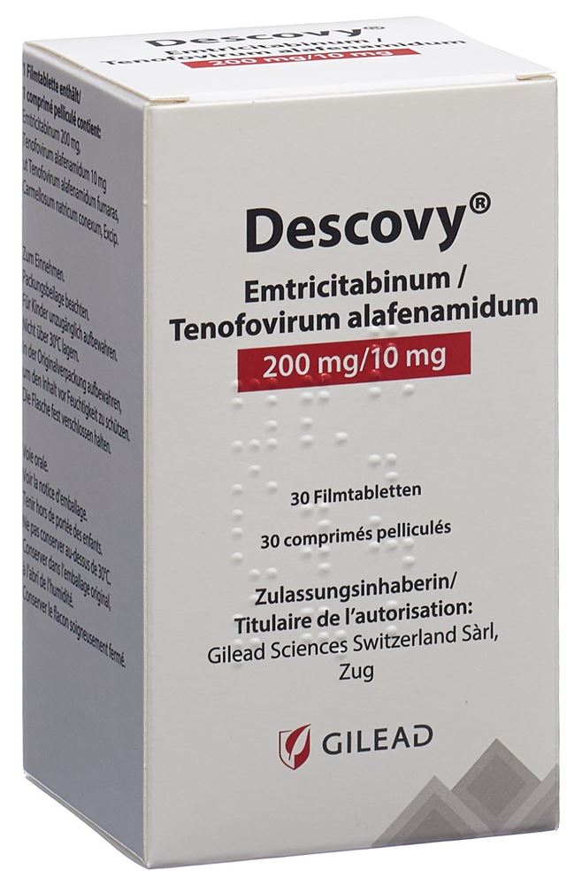 Descovy 200/10 mg, Filmtabletten