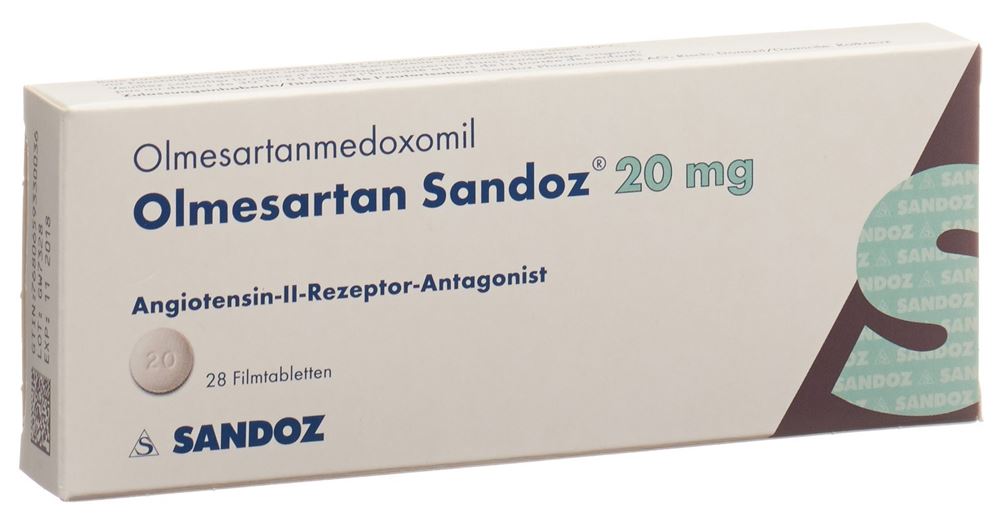 OLMESARTAN Sandoz cpr pell 20 mg 28 pce