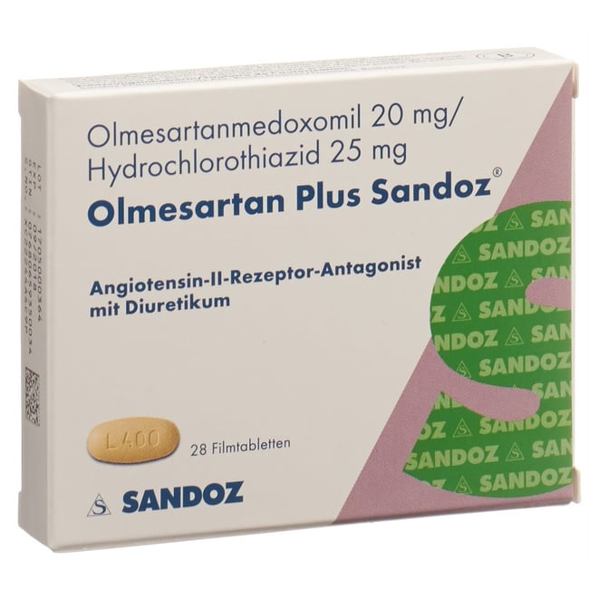 OLMESARTAN Sandoz cpr pell 20 mg 28 pce